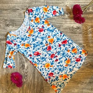 3/4 Sleeve Floral Maternity Top